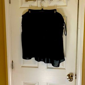 Lane Bryant black faux leather strapless top